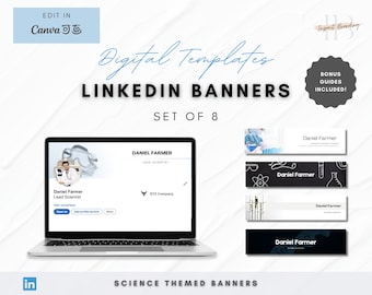 de bannières LinkedIn Science | Image de marque professionnelle (téléchargement numérique)