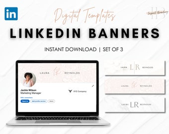 3 LinkedIn Banners | Linkedin Templates | Showcase Your Personal Brand | Light Modern Name Banner | LinkedIn Banner Professional