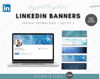 Blue Abstract LinkedIn Banner Template | Professional Header (Canva)