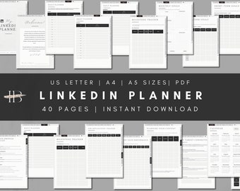 Minimalist LinkedIn Planner 2024 | Career Organizer (PDF)