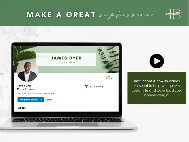 8 Professional Linkedin Banners | Green Modern Style | for Businesses ...
