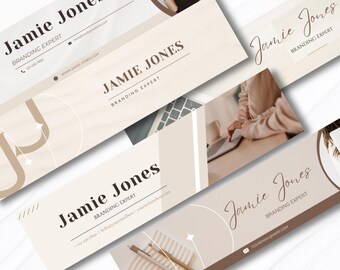 4 LinkedIn Banner Templates | Professional Canva Headers | Editable Social Media Profile Backgrounds | Instant Download