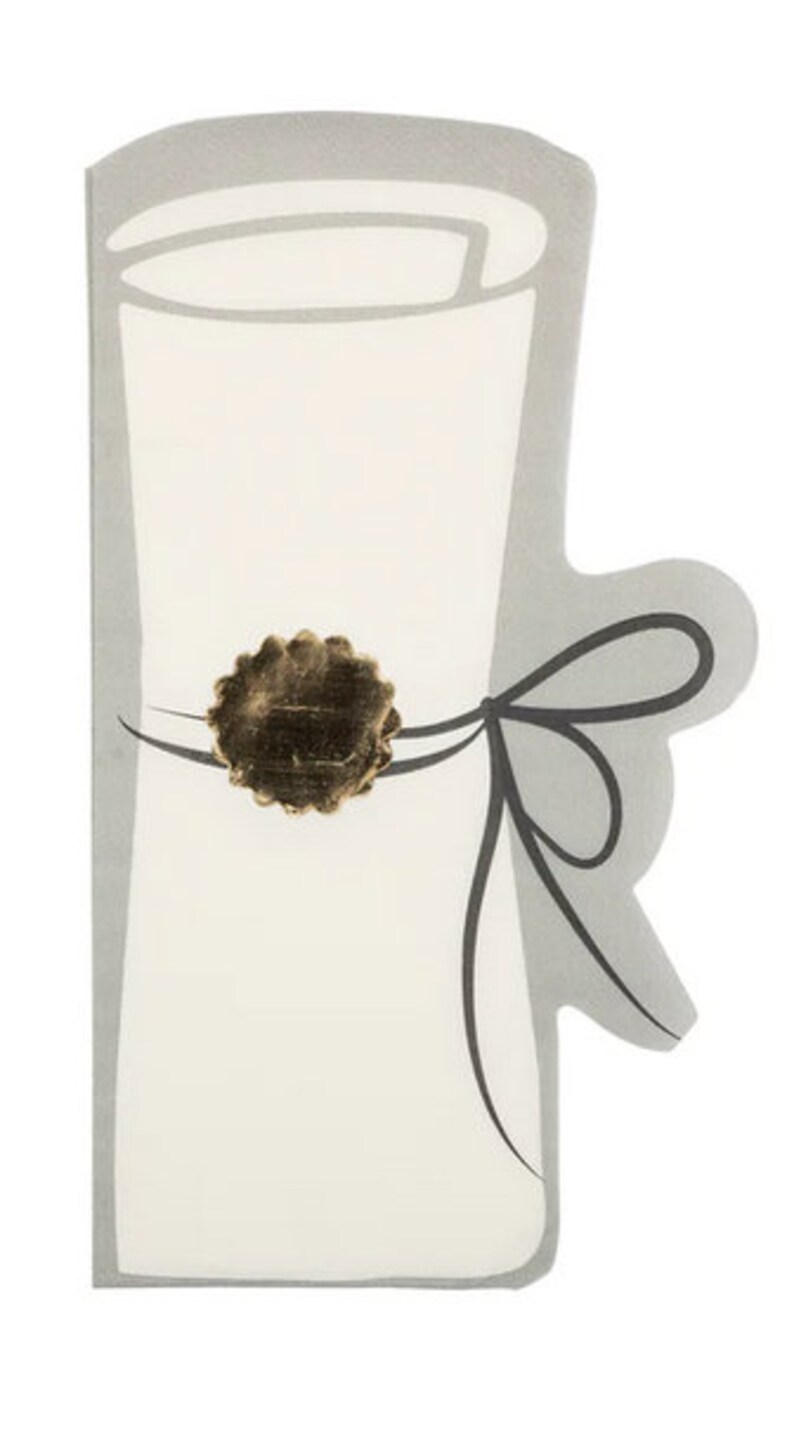 Diploma Shaped Paper Napkins 18ct Graduation Party Graduation 2024