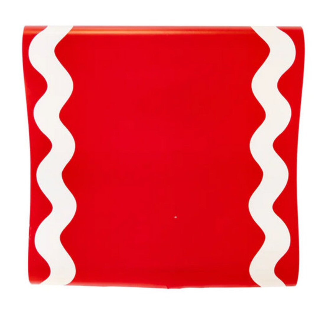 Ric Rac Paper Table Runner 10ft Red Paper Table Runner Christmas Table Covering Christmas