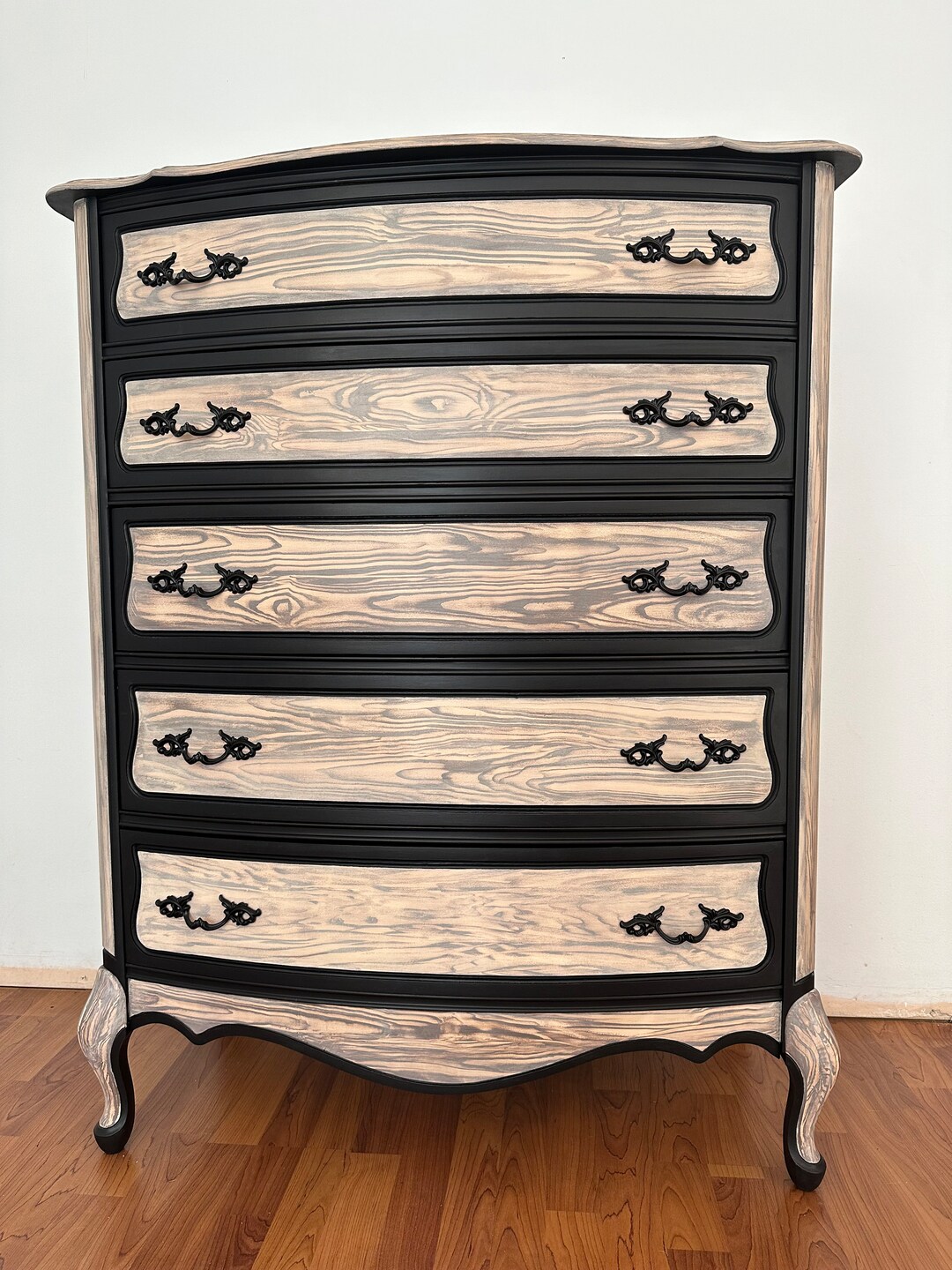 Unique Tall French Provincial Dresser 5 Drawer Hand Painted Etsy