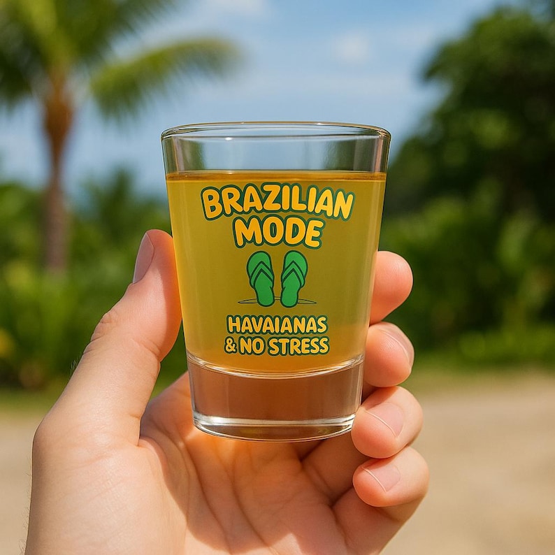 Vaso de chupito Brazilian Mode – Vasos de playa Havaianas No Stress imagen 1