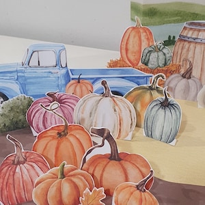 Build a Pumpkin Patch, Printable Diorama, Pumpkin Play Set, Paper Fall Scene, Paper Craft for Kids, DIY, Fall Decor, Pumpkin Activities