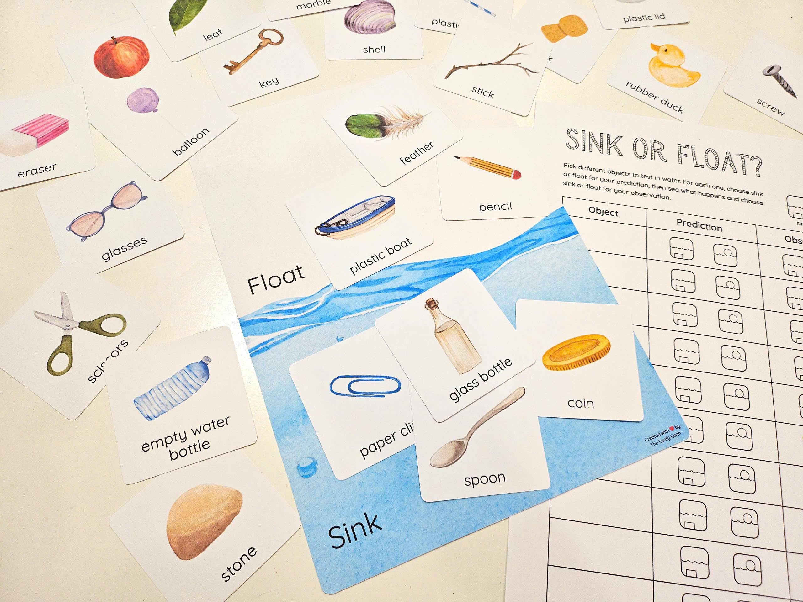 Sink or Float Sorting Game, Prediction and Observation Worksheet ...