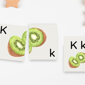 Casse-têtes alphabet nature, Cartes mémoire alphabet, Cartes ABC, Cartes mémoire nature, Jardin d'enfants, Préscolaire, École à la maison, Montessori, Jeux ABC
