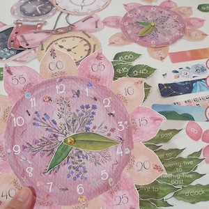 "Telling Time Aktivitätspaket, druckbare Uhr & Uhr Papierspielzeug, Weihnachtsuhr, ""Telling Time""-Karten und Arbeitsblätter, Morgenkorb-Aktivitäten."