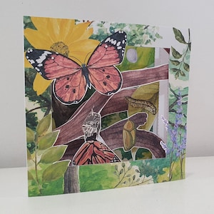 Ciclo de vida da borboleta Pop up para impressão, cartão de felicitações, artesanato em papel faça você mesmo, teatro de fantoches de animais e insetos, unidade de estudo de borboletas, diorama da natureza