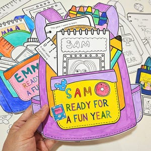 My Backpack Craft, All About Me, Goal Setting, Back to School, End of Year Reflection, Kids Paper Craft, First Day of School Activity