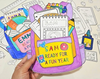 My Backpack Craft, All About Me, Goal Setting, Back to School, End of Year Reflection, Kids Paper Craft, First Day of School Activity