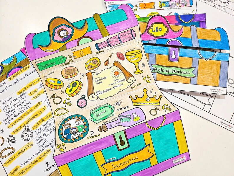 All About Me Treasure Chest, Back to School Craft, End of Year Writing ...