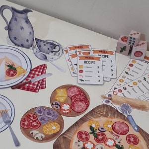 Make a Pizza, Numbers and Counting, Pizza Playset, Kids DIY Food Paper Crafts, Pizza Dramatic Play, Restaurant Pretend Play, Early Math