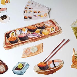 Sushi Dinner Playset, Pattern Games, Kids DIY Paper Crafts, Restaurant Pretend Play, Sushi Bar Dramatic Play, Be a Chief, Sushi Party Set