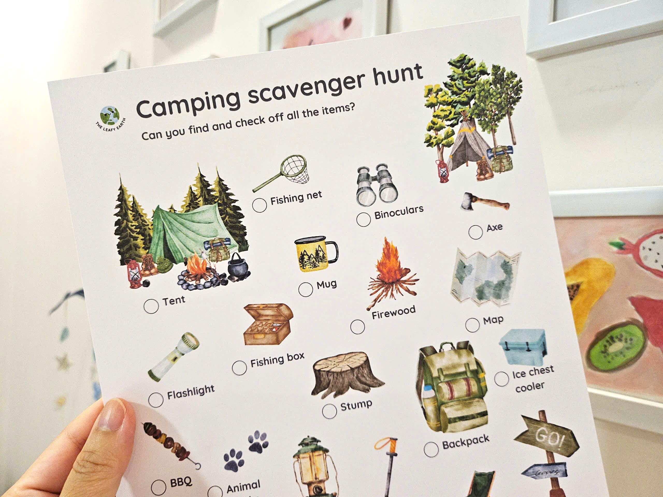 Camping flashcards - Etsy México, image size:2560x1920