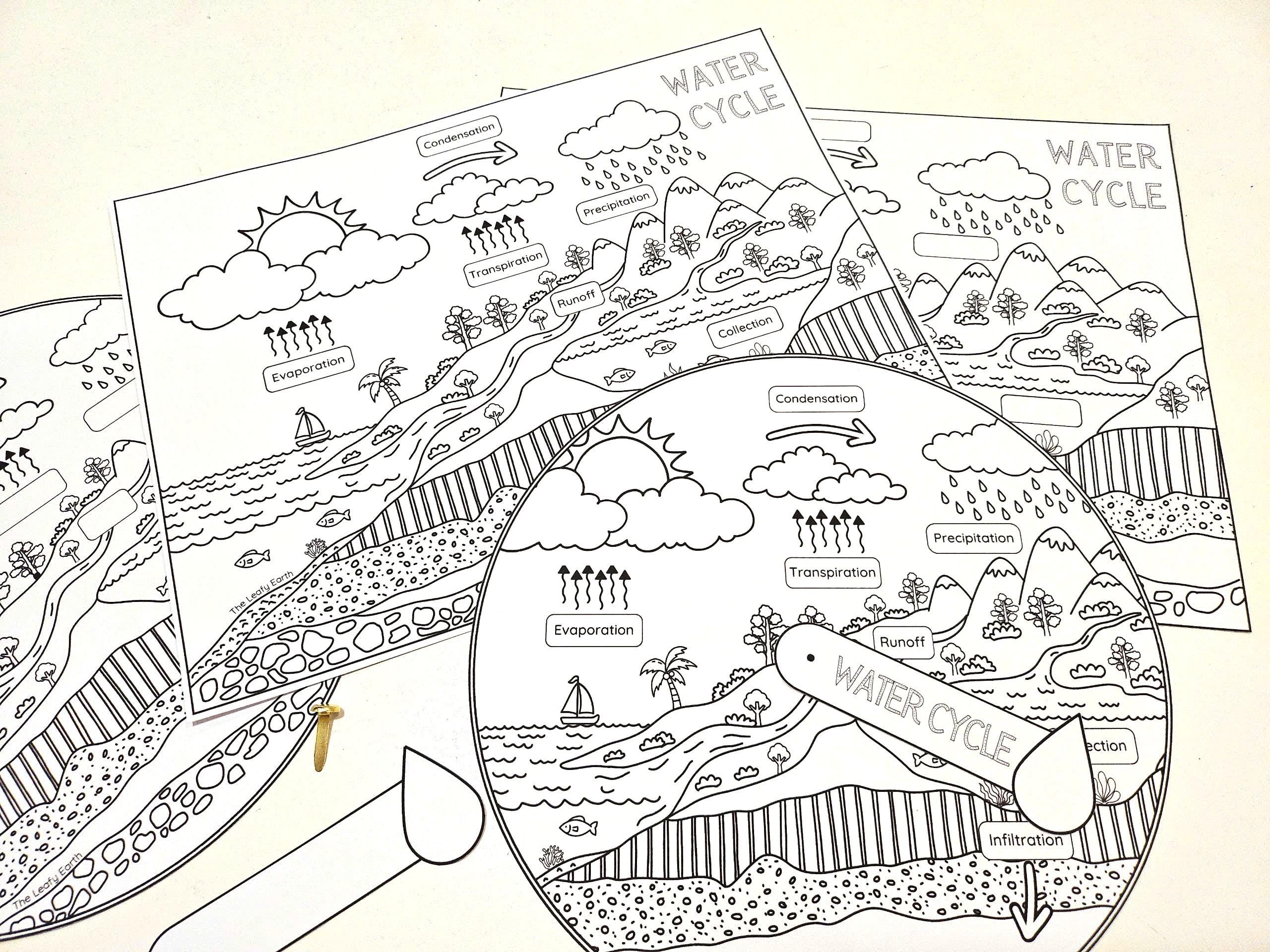 Werkbladen waterkringloop: maak met Storyboard That, image size:2560x1920