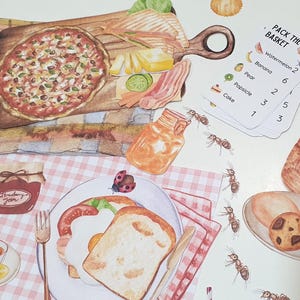 Picnic Dramatic Playset, Zahlen und Zählen, Kinder DIY Essen Papier Handwerk, Essen Pretend Play, Obst Früh Mathe, Frühlings-Sommer-Aktivitäten