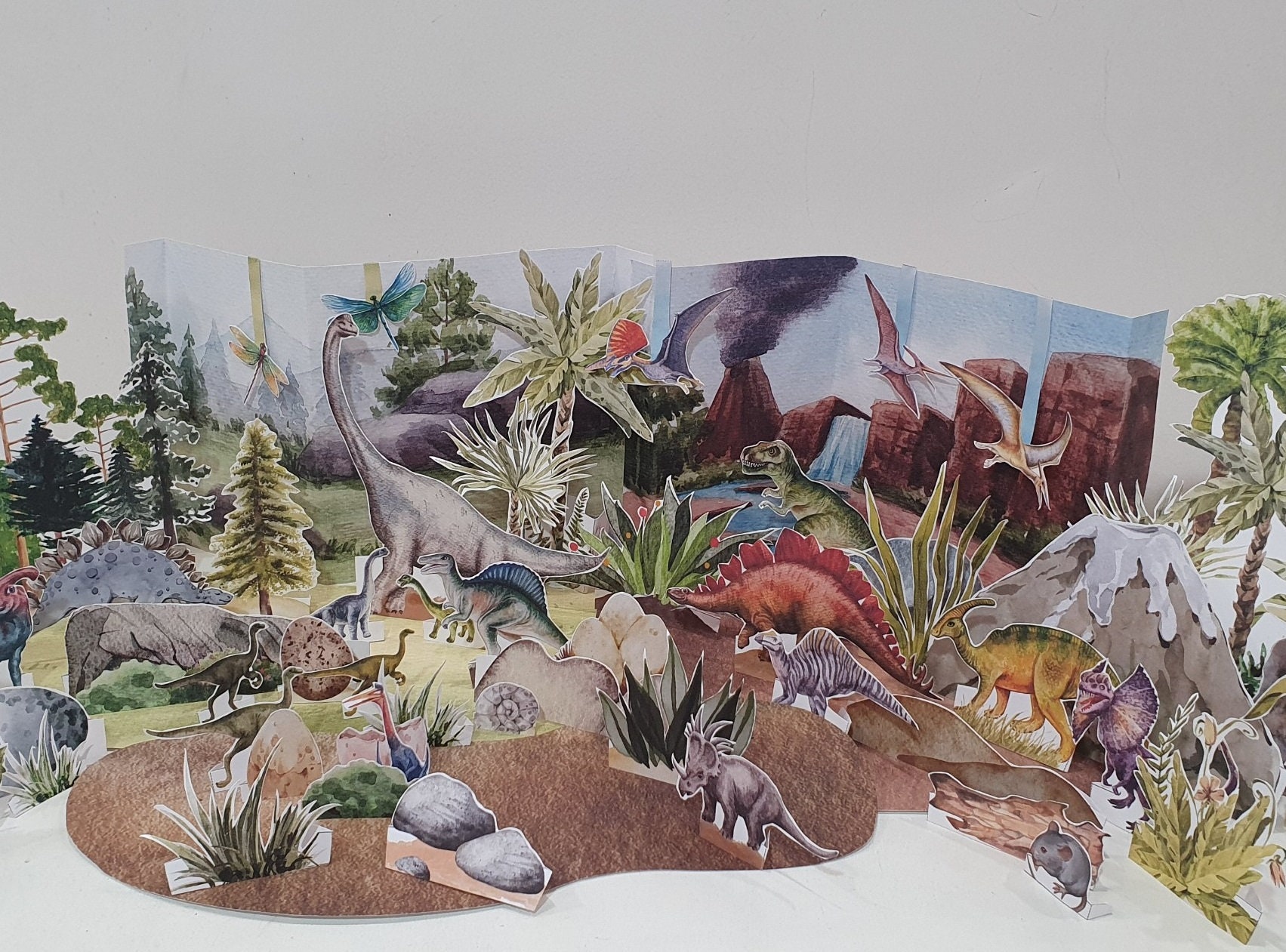 Build a Dinosaur World Printable Diorama Dinosaur Play Set - Etsy Canada