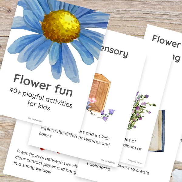 40+ Fun Ideas for Flower Activities, Craft Ideas, Activity Pack, Sensory Play, Montessori, Activities for Homeschool & Kindergarten,