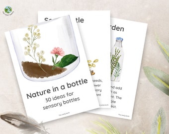 30 Ideas for Nature-themed Sensory Bottles, Craft Ideas, Activity Pack, Sensory Play, Montessori, Activities for Homeschool & Kindergarten