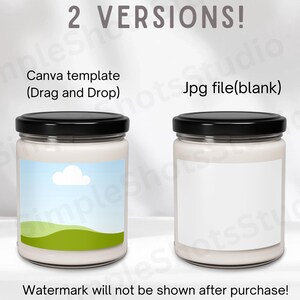 9oz Scented Candle Size Chart, Printify Scented Candle Size Chart, Easy Use Drag and Drop, Candle Mock Up, Candle Jar Mockups Template image 4
