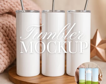 Mockup beker van 20 oz, PSD PNG-mockup van 20 oz beker, Canva slepen en neerzetten, mockup van 3 bekers, Photoshop Smart Object Mockup