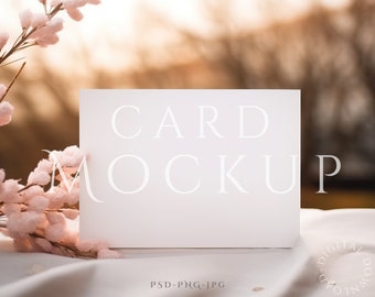 Card Mockup 7x5, Invitation Card Mockup, Greeting Card Mock up, PSD Smart Object + JPG & PNG, Minimalist Card Mockup, Minimal Card Mockup