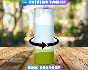 20oz Rotating Tumbler Mockup, Canva Tumbler Rotating Mockup, 20oz Canva Drag and Drop, Canva Tumbler Mockup, Animated Tumbler Mock up