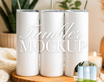 20 oz Tumbler Mockup, PSD PNG Tumbler Mockup, Photoshop Smart Object, 20 oz Stainless Steel Tumbler, 3 Tumbler Mockup, Canva Drag and Drop