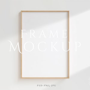Frame Mockup A4 | Wall Art Mockup | Minimalist Frame Mockup | Wood Frame Mockup | Wall Frame Mockup | Minimalist Mockup Single | Mockup ISO