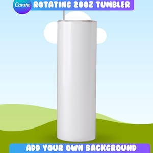 20 Oz Canva Rotating Tumbler Animation Mockup | Drag and Drop Rotating Tumbler Mockup | Spinning Tumbler Mockup | Tumbler Mockup Video