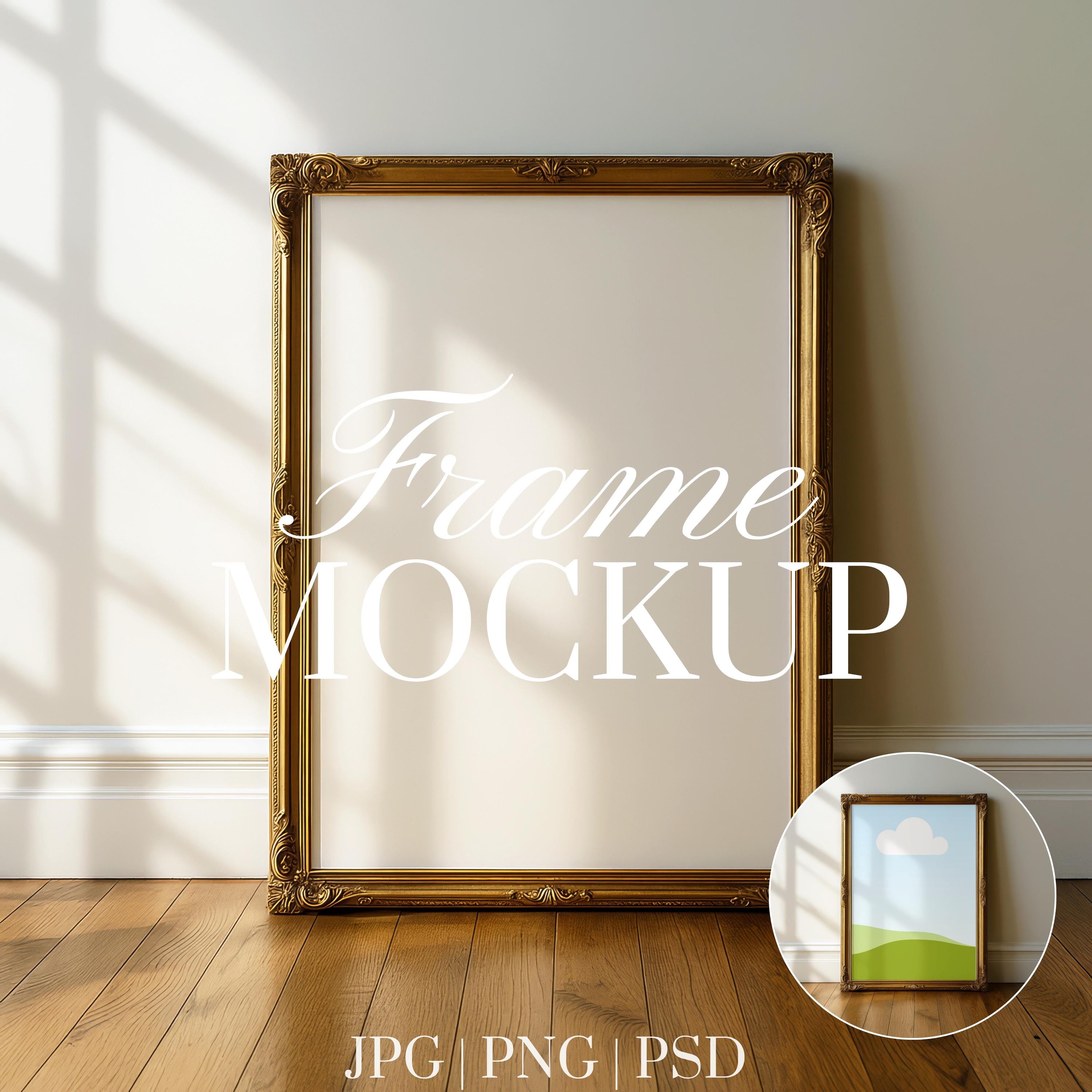 Rustic Frame Mockup, PSD Frame Mockup, DIN A Frame Mock up,  Farmhouse Frame Mockup, Vintage Frame Mock up, Minimalisic Frame Mockup
