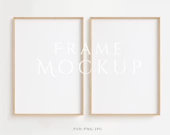 Frame Mockup A4 | 2 Frame Mockup | Two Frames Mockup | Double Frame Mockup | Frame Mockup Duo | Minimalist Frame Mockup | PSD PNG