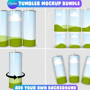 Canva Tumbler Mockup Bundle, Rotating Tumbler Mockup, 40oz Tumbler Mockup, Add Your Own Background Mockup, Drag and Drop, Canva Mockup Bunde