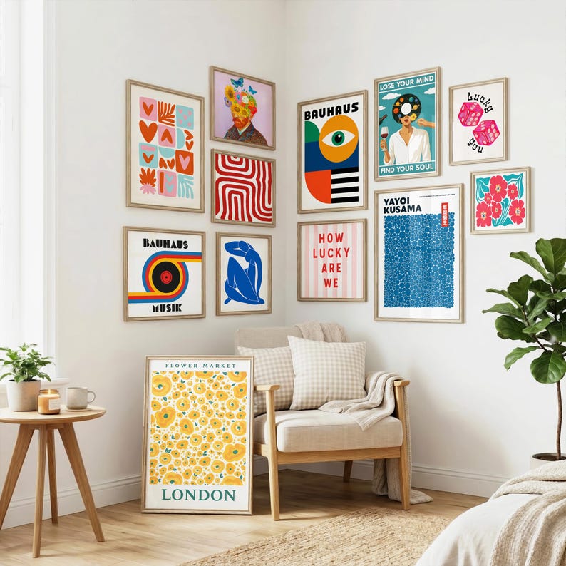 80x Gallery Frame Mockup Bundle: PSD Smart Objects, Canva Drag and Drop (Digital Download) image 9