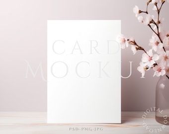Card Mockup 5x7, Invitation Card Mockup, Greeting Card Mock up, PSD Smart Object + JPG & PNG, Minimalist Card Mockup, Minimal Card Mockup