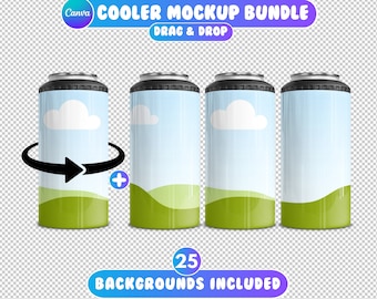 4-in-1 blikjeskoelermodel, 16oz blikjeskoelermodel, metalen blikjeskoelermodel, Canva roterende blikkoelersjabloon, blikjeskoelerhouder