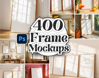 400 Frame Mockup Bundle: PSD Frame Mockups With Smart Objects