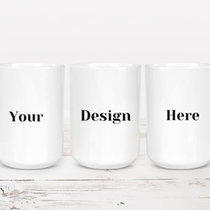 15oz Mug Full Wrap Mockup | Canva Mug Mockup | PSD PNG Mug Mockup | 3 Mug Mockup | Mug Sublimation Wrap Mockup  | Mug Mockup PNG Overlay