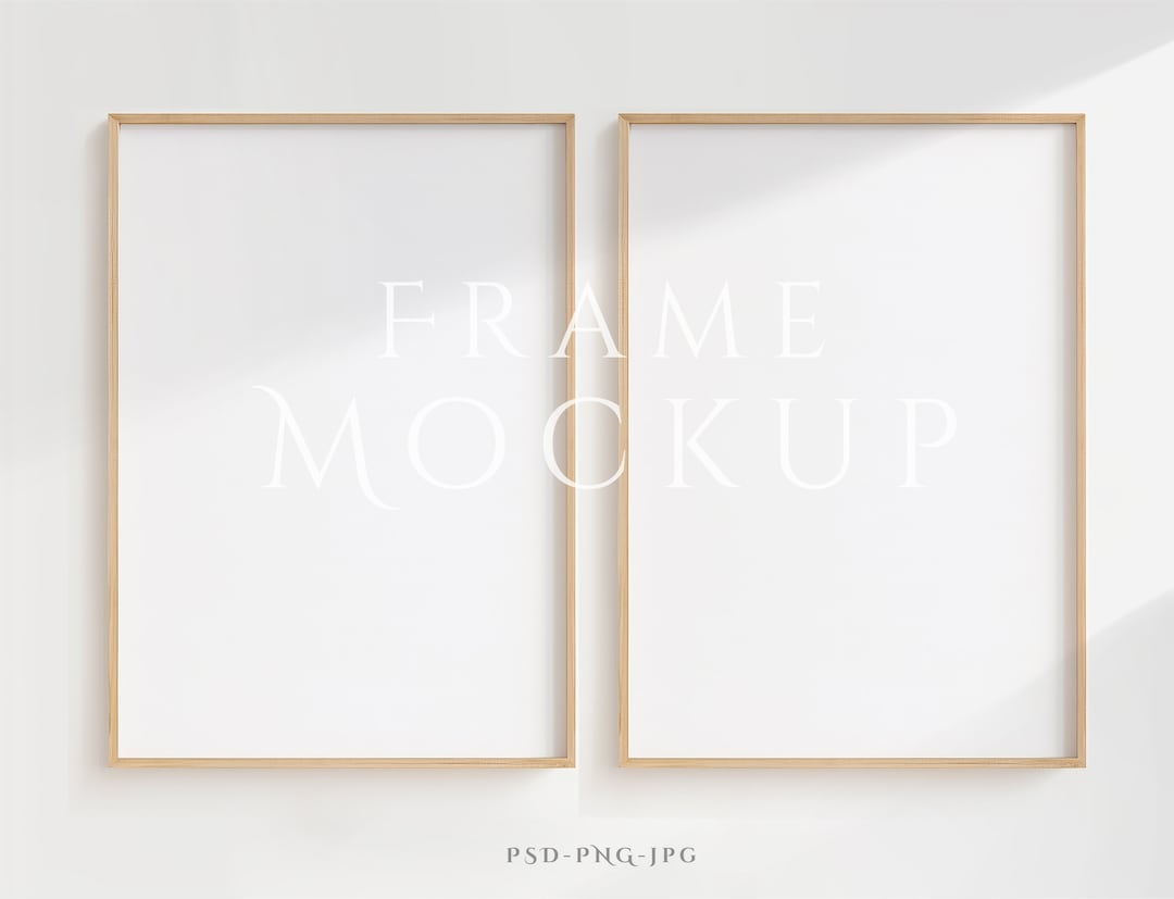 Double Frame Web Design Frame Mockup A4 | 2 Frame Mockup | Double Frame Mockup | Two Frames ...