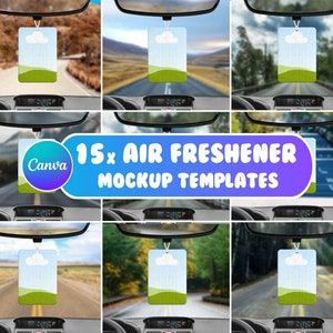 Lufterfrischer Canva Mockup, Auto Lufterfrischer Vorlage, ziehen und ablegen, Lufterfrischer Sublimation, hängender Lufterfrischer, rechteckiger Lufterfrischer