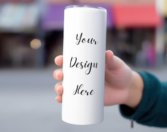 20 Oz Skinny Tumbler Mockup | Tumbler PSD Mockup  | Skinny Tumbler Mock up | Transparent Mockup | Smart Object PSD | Tumbler Hand Mockup