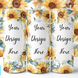 Onscherpe achtergrond Tumbler Mockup | 20Oz Tumbler-model | Tumbler PSD-model | Transparante achtergrond | Mockup met volledige omslag | Mockup met 3 bekers