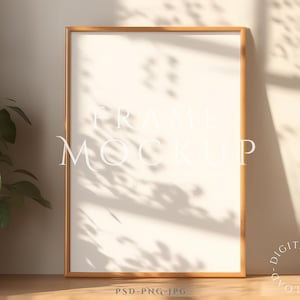 A4 Frame Mockup | Wall Frame Mockup | Wall Art Mockup | Print Frame Mockup | Wood Mockup Frame | Minimalist Mockup Single | Frame Mockup