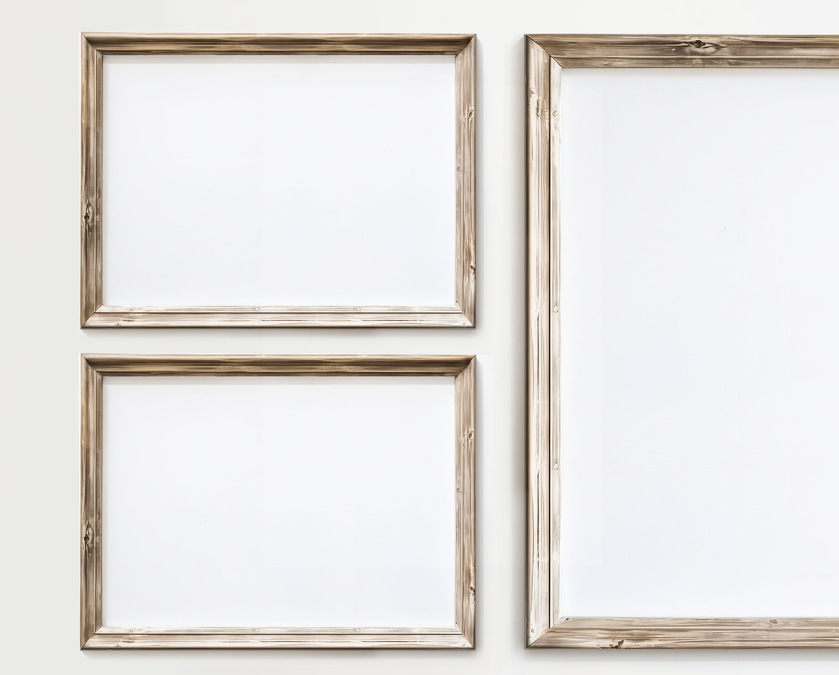 3 Frame Mockup A4 | Rustic Frame Mockup | Antique Wall Art Mockup | 3 ...