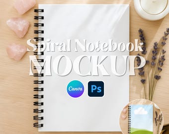 Spiralblock Mockup, Canva Spiralblock Mockup, PSD PNG Spiralblock Mockup, Printize Spiralblock Mockup, Canva ziehen und ablegen
