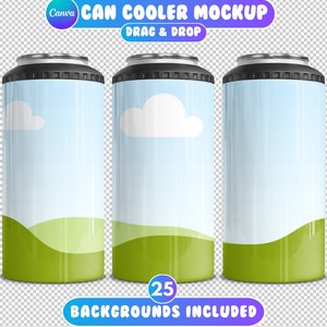 4 In 1 Can Cooler Mockup, 16oz Can Cooler Mockup, Canva Can Cooler Template, Metal Can Cooler Mockup, Can Cooler Holder, Cooler Sublimation