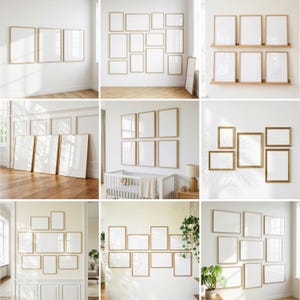 80x Gallery Frame Mockup Bundle: PSD Smart Objects, Canva Drag and Drop (Digital Download) image 4